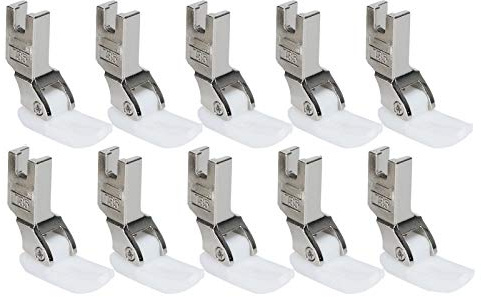 Zerodis Machines à Coudre et Accessoires Pied-de-biche Plat pour Voiture Zig Pied-de-biche pour Point Droit Universel à Usage Général Zigzag Snap on Feet Set pour Machines à Coudre Industrielles 10