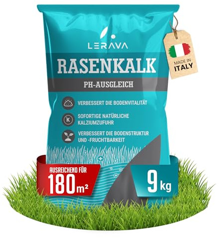 LERAVA Revive (9 kg) - Calce per prato per equilibrio pH ottimale - ammendante per migliorare struttura e fertilità del suolo - apporto naturale di calcio per un prato sano e resistente