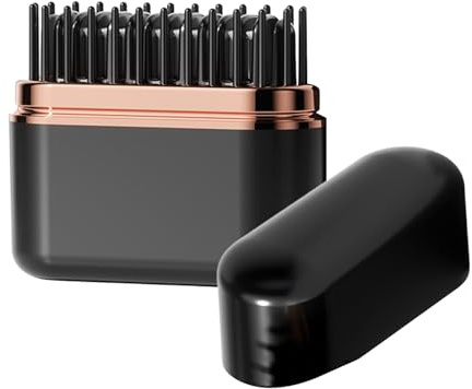 Mini plattång borste, långvarigt batteridrivet verktyg, 3-temperaturs stylingborste, hårplattång , bärbar skönhetstillbehör för resor, kvinnor, flickvänner och mödrar