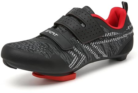 ULTIANT Chaussures de Cyclisme pour Femmes et Hommes, compatibles avec Les Chaussures de Cyclisme d'intérieur Peloton, Chaussures de vélo de Course équipées de Cales Look SPD SL Delta