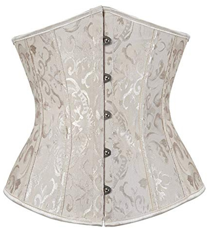 SxyBox Mujer Corset Steampunk Underbust Encaje Corsé Bustier para Halloween Carnaval Fiesta