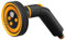 Fiskars Pistola de pulverización, 5 funciones, Patrón de pulverización infinitamente ajustable, Control de flujo accionado por el pulgar, Tamaño universal, Negro/Naranja, 1052184