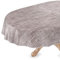 ANRO Tischdecke abwaschbar Wachstuch Wachstuchtischdecke Gartentischdecke Leinen-Optik Pflegeleicht Wasserabweisend 240 x 140 cm (Oval) Grau mit Saum