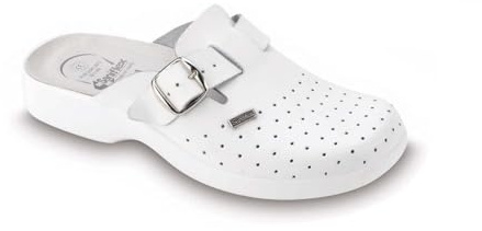 Saniflex 2931-10 Médico Certificado Zuecos Mules Zapatillas Zapatos de Cuero, Hombre, Blanco, EU 46