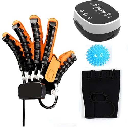 GCZQYAM Guantes de Robot de rehabilitación de autoentrenamiento, Protector de Soporte para enderezar los Dedos, Entrenamiento Manual de exoesqueleto Funcional
