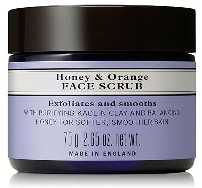 Neal's Yard Remedies Honey & Orange Face Scrub, Gentle Face Exfoliator, Removes Impurities, Achieves Soft, Smooth Skin, Cruelty-Free, 75g