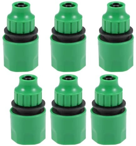 Lot de 6 raccords de tuyau d'arrosage de jardin, adaptateur de tuyau à connecteur rapide, connecteurs unidirectionnels adaptés pour un diamètre intérieur de 8 mm