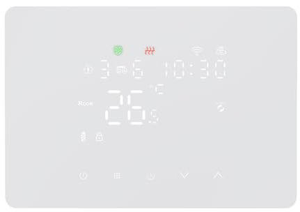 Smart Termostato WiFi per Caldaia a Gas, Termostato Ambiente da parete,Termostato Digitale Programmabile, Funzione INVERNO/ESTATE,Display LCD Touch Riscaldamento Domestico (100-240V)
