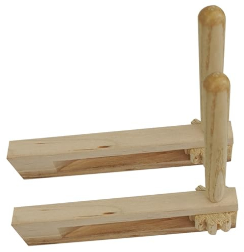 Gatuida 2Pcs Wooden Ratchet Noise Makers Manual Castanets Musical Safe Smooth Surface for Boys Early Education Fun Instrument