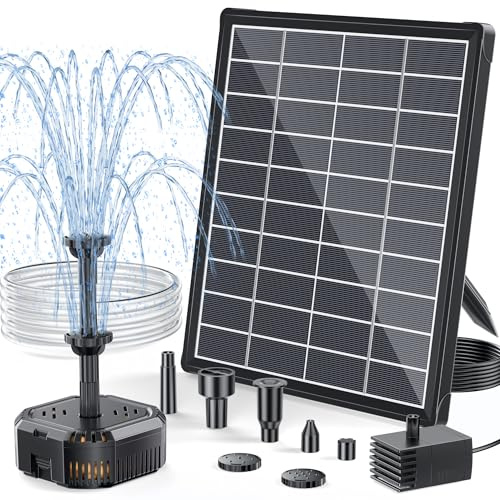POPOSOAP 6,5W Solarbrunnen mit Filter für stabilen Tagesbetrieb