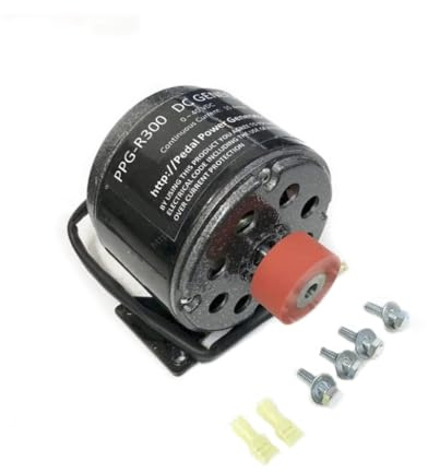 Exercise Bike DC Generator Dynamo with Rubber polyeurethane Drive Roller (0 to 40V DC)