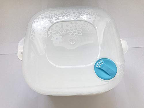 Chriluka Mikrowellenteller Kasserolle Mikrowellengeschirr m Dampfventil Deckel für Mikrowelle 2 Liter quadratisch Erhitzen Einfrieren