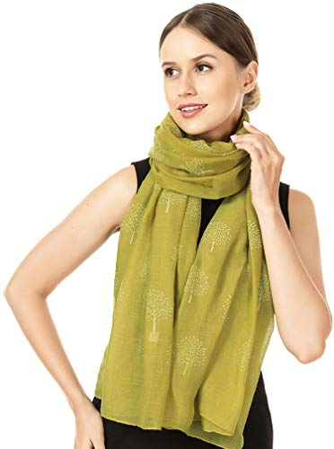 World of Shawls Mullbärsträd halsduk sjal mjuk varm, Lime,