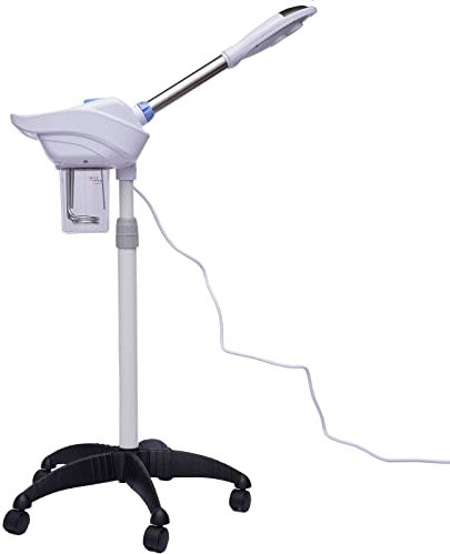 Vapore per la cura profonda del viso, 750 W, con funzione ozono, ugello girevole a 360°, supporto regolabile, spruzzatore per salone e casa, sauna facciale, idratante e cura della pelle