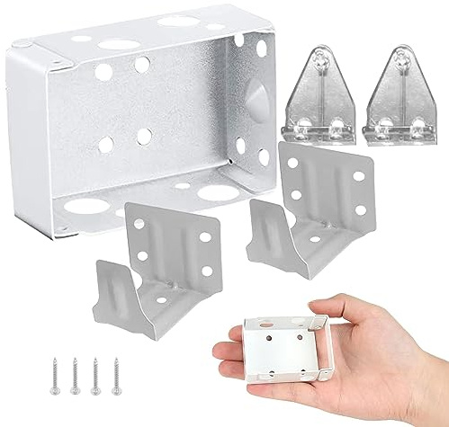 5PCS Venetian Blind Fittings Brackets, Low Profile Blind Brackets Plastic Window Blinds Headrail Hold Bracket Center Support Bracket with Screws for 1.5 inch Venetian, Wood Blind(White)