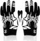LynsaTac American Youth American Youth American Football Handschuhe für Jugendliche, Weiße Spinne Design, Schwarzer Griff aus elastischem Silikon für Kinder und Jugendliche, Fußballhandschuhe zur