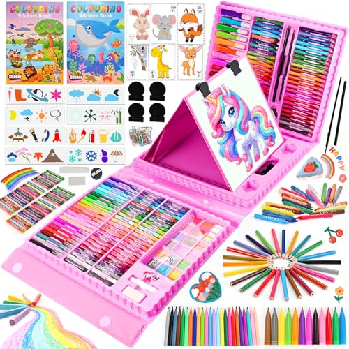 GOLDGE Regalo Niña 3+ Años, Juguetes Niña Maletin Pinturas para Niños 230+