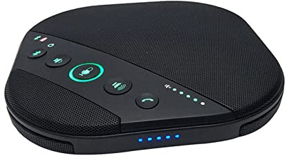 SHEHUALI Cámara Web, Altavoz de Llamada de Conferencia móvil Bluetooth con micrófono omnidireccional, cancelación de Ruido de Eco