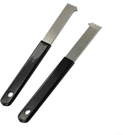 DAZZLEEX Estrattore di mattoni per pavimentazione, strumento per estrattori con micro-denti e una scanalatura di presa per esterni, giardino, rimozione di finitrici, ricambio per finitrici da 22,6 cm