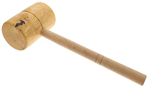 SOESFOUFU Wooden Mallet Hammer Large Handcrafted Carpenter Woodworking Mallet with Solid Wood Handle for DIY Carpentry and Camping Use