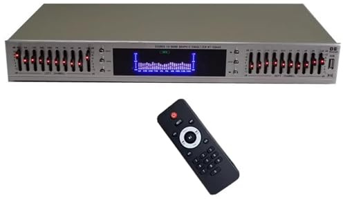 Ecualizador gráfico digital con Bluetooth/USB, sintonización de audio HiFi, control remoto, perfecto para estudio de grabación