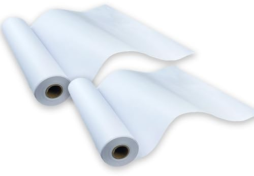 XWGKLN 2 Rolls Drawing Paper Roll, 44cm x 25m White Art Paper Roll for Kids, Roll of Paper for Kids or Adult, Paper Roll for Kids Easel