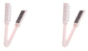 Set di 2 spazzole a doppia faccia per raddrizzare i capelli, pettine per barbiere, viaggi, casa