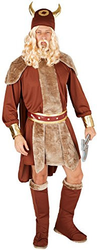 tectake dressforfun Herrenkostüm Winkinger | Wildes Gewand mit Umhang | inkl. Gürtel + Hut und Stiefelstulpen (XL | Nr. 301362)