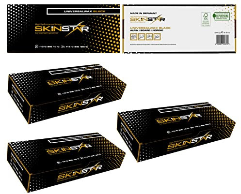 SkinStar Black Edition Universal Skiwachs Rennwachs Ski und Langlauf Wachs Ski Wax 750g