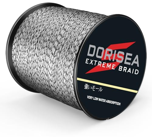 Dorisea Extreme Braid 100% Pe Multi-Color(Black&White) Braided Fishing Line 109Yards-2187Yards 6-550Lb Test Fishing Wire Fishing String Incredible Superline (100m/109Yards 15lb/0.18mm)