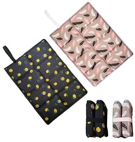 Qunkun Sitzkissen Faltbar Outdoor, 2 Stück Matte Wasserdicht, Kinder Outdoor Kinder, Tragbar Faltbare Sitzkissen, Wander Jagd Zubehör Garten Stadion Hunting (Schwarz Grau)