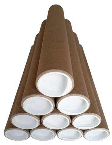 ELIX Versand Schutz Aufbewahrungs Hülse Rohr Rolle 10-50cm bis DIN A3 mit Deckel Durchmesser innen 38mm (30cm, D: 10 x 30cm)