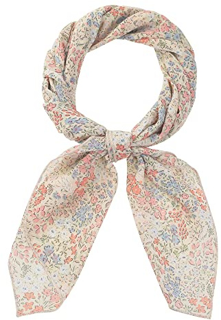 Allegra K Women's Chiffon Scarves Flower Floral Print Square Neckerchief | Breathable neck wrap, elegant hair sash, stylish purse decor, all season