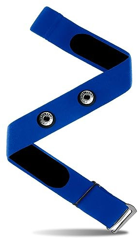 Herzfrequenzmesser-Brustgurt Ersatz für Polar H10 Polar H9 Polar H7, Verstellbarer HRM weicher Ersatz-Brustgurt kompatibel mit Polar Herzfrequenz-Sensor (blau)