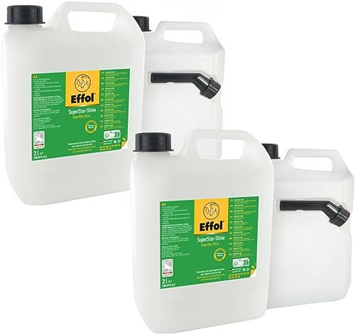 RL24 - Superstar-Shine | Mähnenspray für Pferde | für Sprungkraft & Volumen | Pferde Mähnenspray & Schweifspray | Pferde Glanzspray | 2 x 3000 ml Kanister (2er Set)