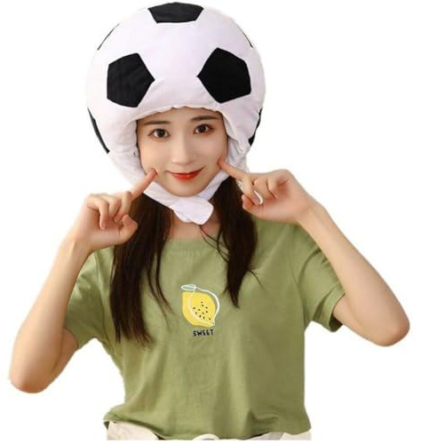 Partyhattar, fotbollsspelskeps, nyhet, rolig fotbollshuvudsmycke, fotorekvisita, fotbollskeps, klä upp sporttillbehör för barn