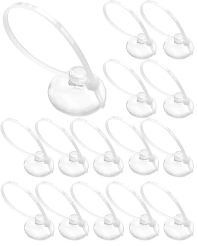 JETOP 50 Pcs Fish Tank Suction Cups, Aquarium Suction Cups with 100 Pcs Adjustable Zip Ties Fish Tank Accessories Small Suction Cups for Aquarium Moss Plants Air Pump Tube Fairy Lights Christmas Light