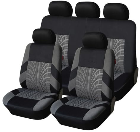 Coprisedili Auto Set Completo per Toyota Yaris 2000 2001 2002 2003 2004 2005-2023, Coprisedile per Auto Coprisedile Universale,B/Gray