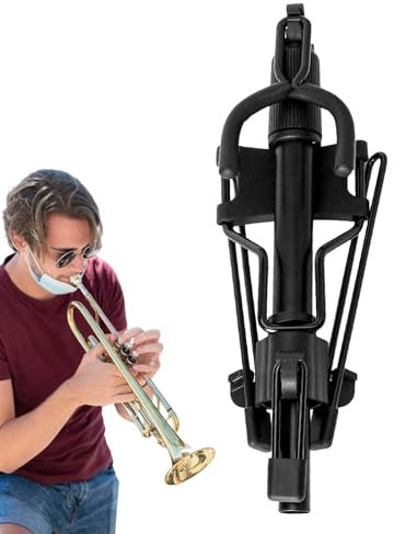 Nuyhgtr Tragbarer Blasinstrumentenhalter, verstellbarer Instrumentenständer, Indoor-Outdoor-Spielständer, leichter Blasinstrumentenständer, kompakte Instrumentenaufbewahrung, für