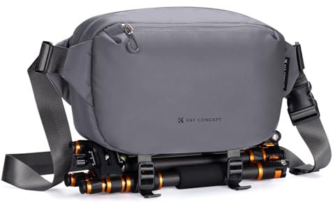 K&F Concept Camera Sling Bag, Camera Bag for DSLR and Lenses, Single Shoulder Camera Case Crossbody Bag with Tripod Holder for SLR Canon Sony Nikon Drone