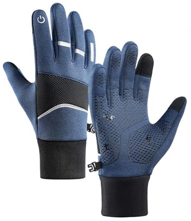 Gants de moto pour femme – Gants de moto pour écran tactile – Gants de cyclisme chauds d'hiver – Gants antidérapants – Respirants, légers et résistants à la saleté – Gants antidérapants pour le froid