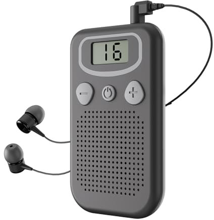 JINGHAO Amplificatore audio - portatile in custodia con miglioramento vocale e regolatore di volume, dispositivo personale di miglioramento vocale