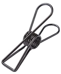 NUOBESTY Clip da Ufficio in Metallo Nero a Forma di Pesce, Confezione da 10 Pezzi, Organizer per Documenti e Clip Sigillanti per Casa e Scuola