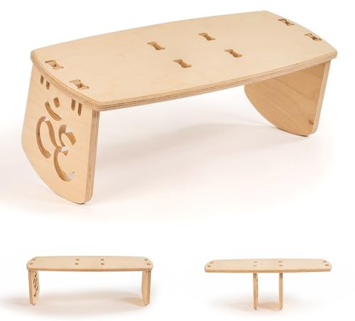Raja Meditation Bench, Birch Wood Stool, Yoga Bench, Double Configuration, Prayer Chair, Portable, Perfect Posture, Deep Meditation
