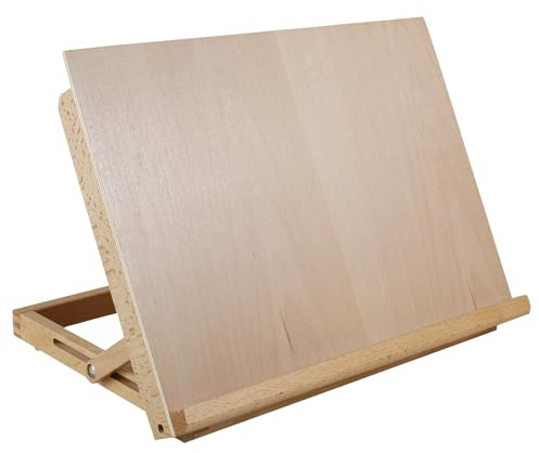 BAODBF Chevalet de table - Format compact A3 - 43 x 32 x 6 cm - Chevalet pour croquis, acrylique, aquarelle, crayon ou charbon