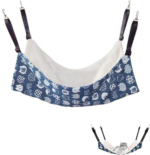 Hamaca de Felpa Suave para Gato,Hamaca para Gatos con Correas Ajustables y Ganchos de Metal,Columpio para Mascotas Pequeñas,Columpio Colgante,Esterilla para Dormir para Mascotas 57x47 cm Tokaneit
