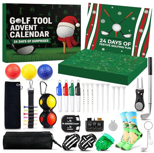 Golf Advent Calendar 2025 Adult Men – 24 Days Golf Accessories & Tools | Golfer’s Christmas Gifts | Countdown Gifts for Husband & Dad & Boyfriends