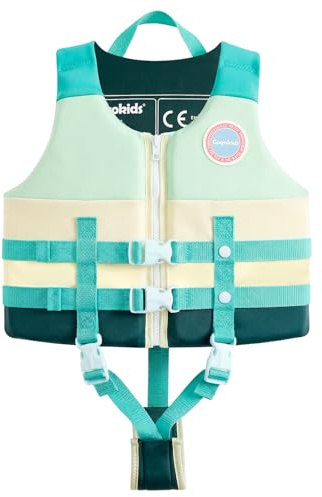 Gogokids Gilet de sauvetage pour enfant - Gilet de sauvetage pour enfant - Veste de natation Bouyancy - Maillot de bain en néoprène - Veste de natation pour enfant de 2 à 9 ans - 15 à 35 kg - Garçon