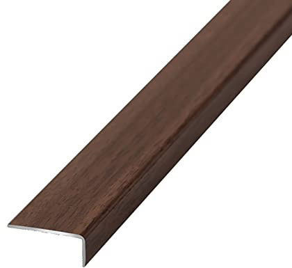 VXRONOP Metal Stair Nose Transition Strip Wood Grain, Indoor 2cm Wide Hardwood Floor/Laminate/Tile Edge Protectors, Stone/Wood Step Corner Guards (Size : Style7)