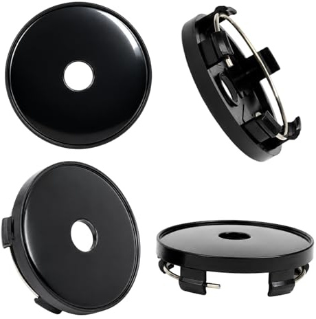 4 Tapacubos de Rueda de Coche Universales 60 mm Tapa Central para Llantas de Coche, Tapas centrales Abs, Cubiertas para buje Resistentes al Agua y Polvo, Compatibles con VW, Audi, BMW y Ford